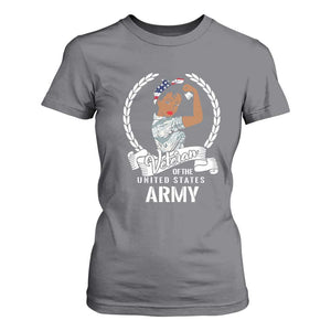 Black US Women Veteran T Shirt For Women - Proud Female Military Army Girl