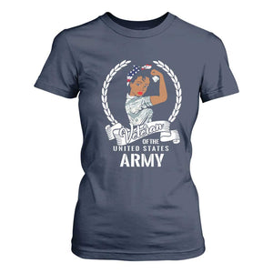 Black US Women Veteran T Shirt For Women - Proud Female Military Army Girl