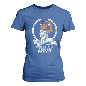 Black US Women Veteran T Shirt For Women - Proud Female Military Army Girl