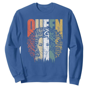 Black History Education Sweatshirt For Women Educated Strong Black Queen