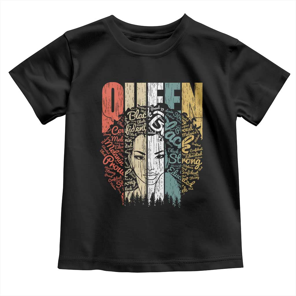 Black History Education Toddler T Shirt For Women Educated Strong Black Queen