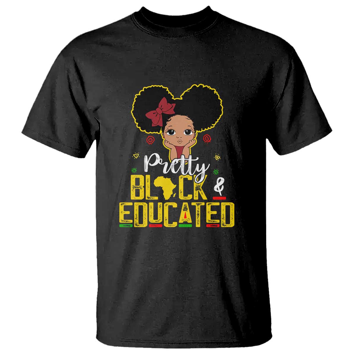 Pretty Black and Educated T Shirt I Am The Strong Afro Queen