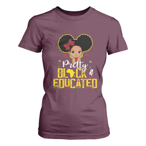 Pretty Black and Educated T Shirt For Women I Am The Strong Afro Queen