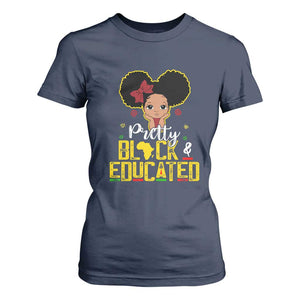 Pretty Black and Educated T Shirt For Women I Am The Strong Afro Queen