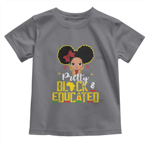 Pretty Black and Educated Toddler T Shirt I Am The Strong Afro Queen