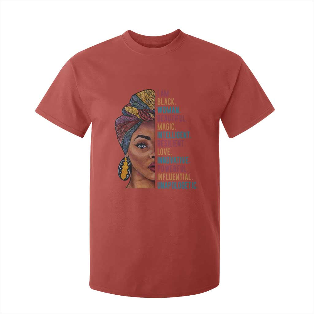 Black Woman T Shirt For Kid Beautiful Magic Intelligent Resilient Love African American Pride