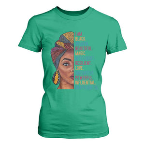 Black Woman T Shirt For Women Beautiful Magic Intelligent Resilient Love African American Pride