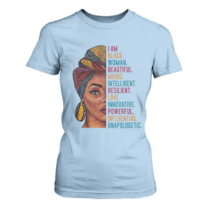 Black Woman T Shirt For Women Beautiful Magic Intelligent Resilient Love African American Pride