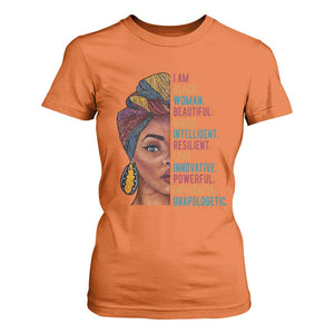 Black Woman T Shirt For Women Beautiful Magic Intelligent Resilient Love African American Pride