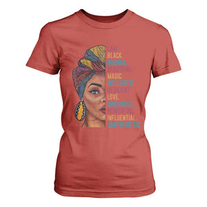 Black Woman T Shirt For Women Beautiful Magic Intelligent Resilient Love African American Pride