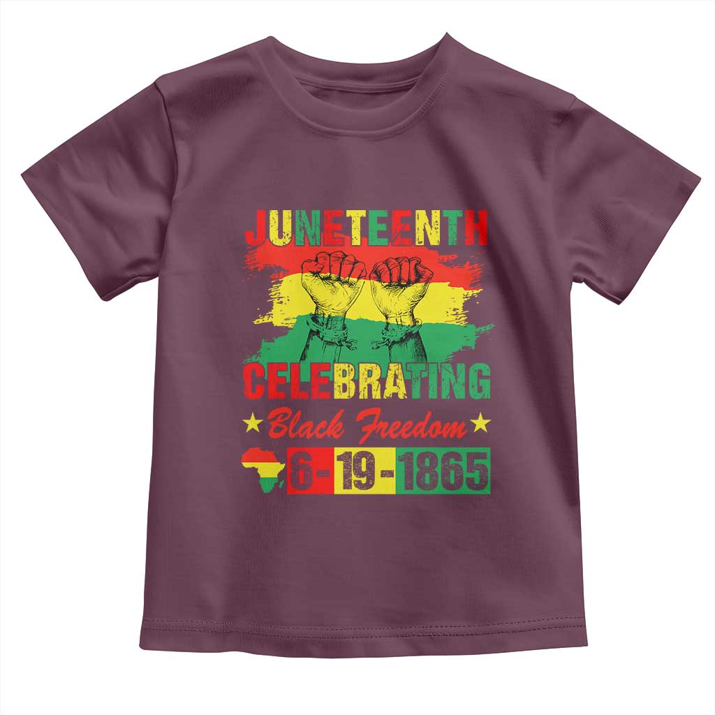 Juneteenth 1865 Toddler T Shirt Celebrating Black Freedom June 19th African American