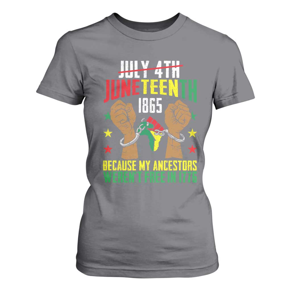Juneteenth 1865 T Shirt For Women My Ancestors Weren't Free In 1776