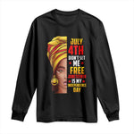 Juneteenth 1866 Long Sleeve Shirt Juneteenth Is My Independence Day for Women