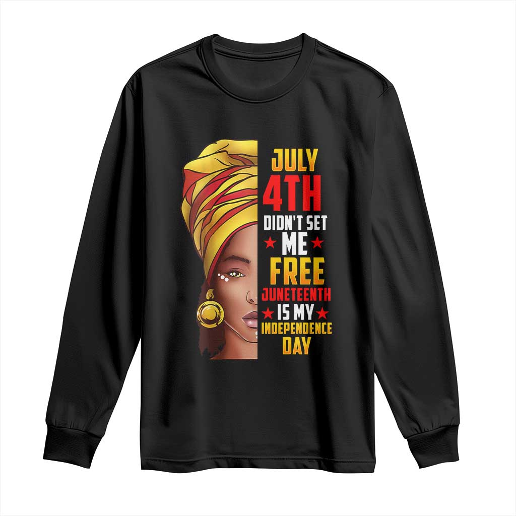 Juneteenth 1866 Long Sleeve Shirt Juneteenth Is My Independence Day for Women
