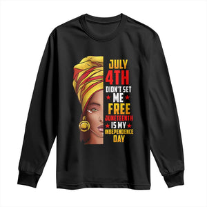 Juneteenth 1866 Long Sleeve Shirt Juneteenth Is My Independence Day for Women