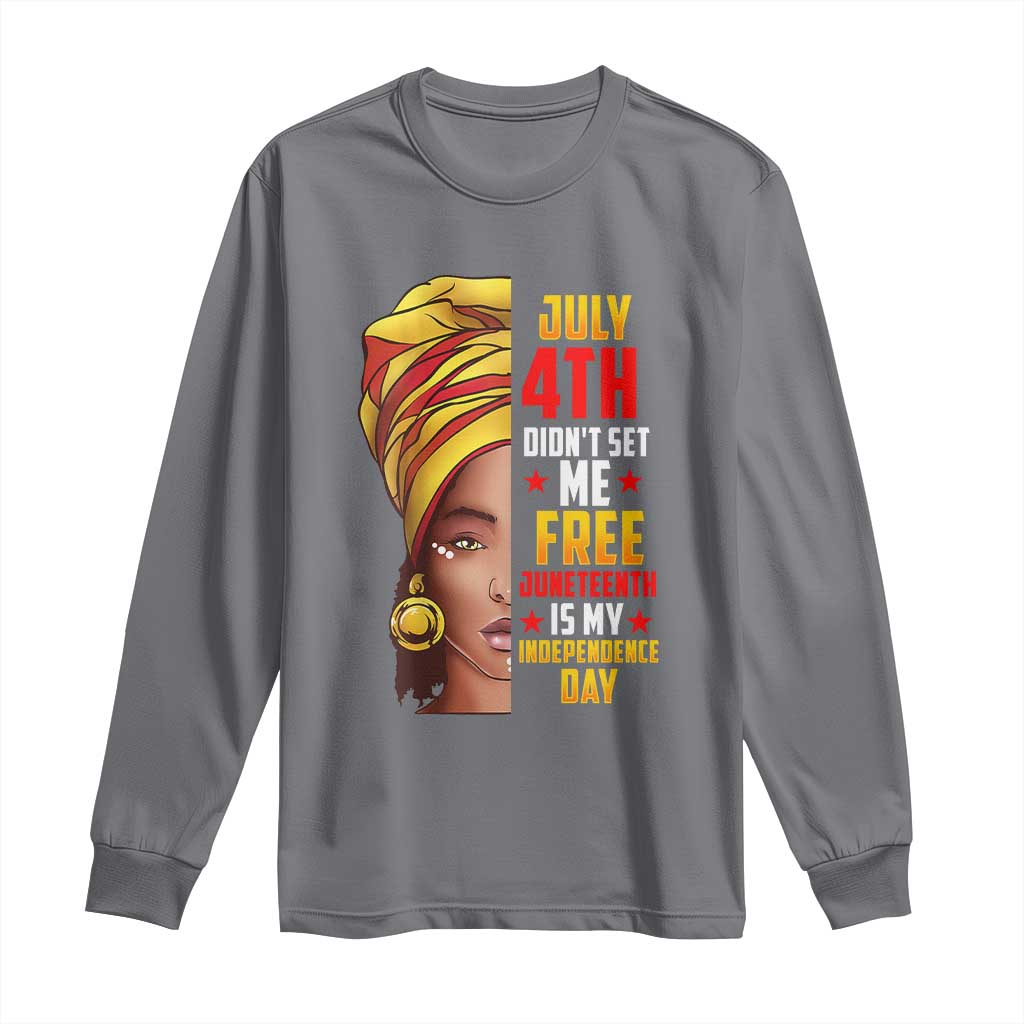 Juneteenth 1866 Long Sleeve Shirt Juneteenth Is My Independence Day for Women