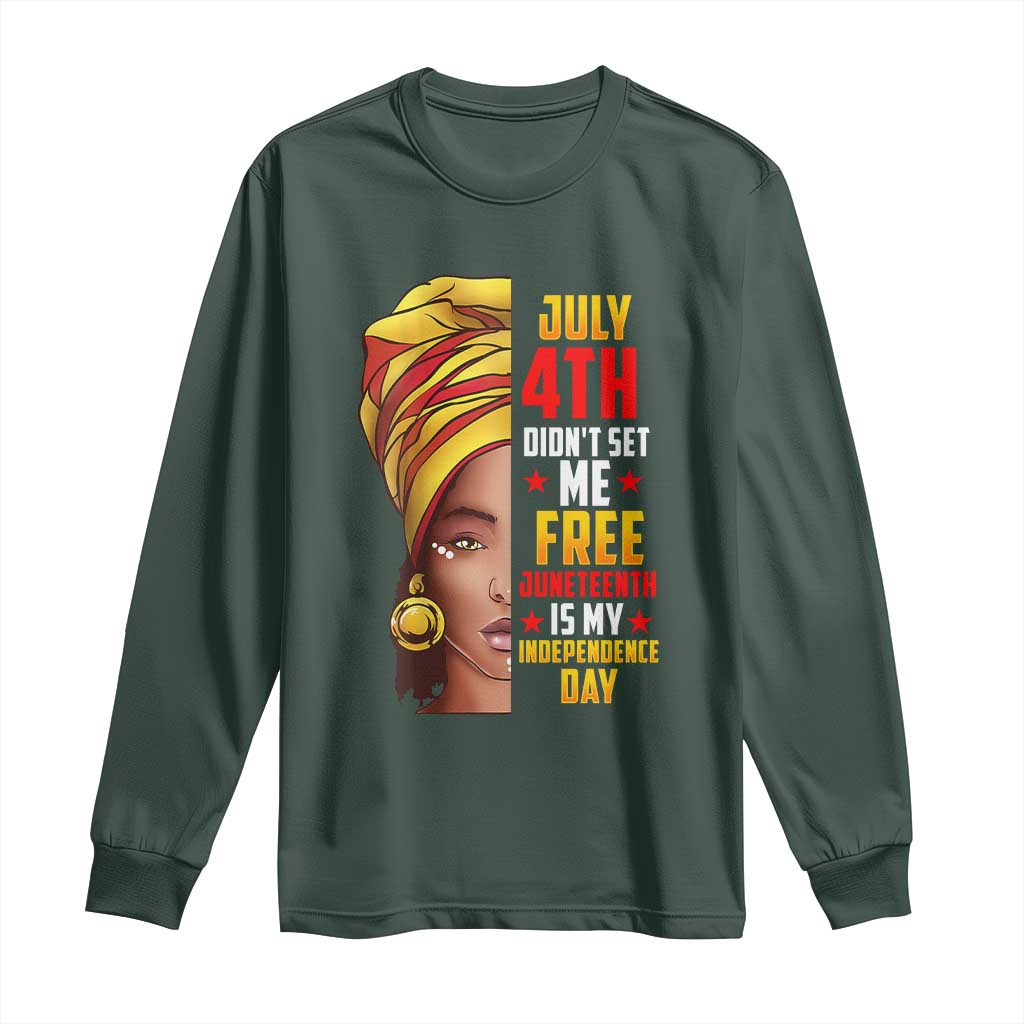 Juneteenth 1866 Long Sleeve Shirt Juneteenth Is My Independence Day for Women