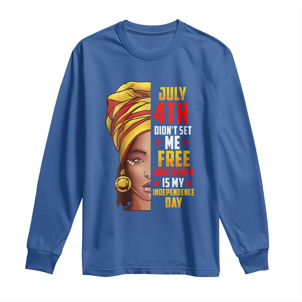 Juneteenth 1866 Long Sleeve Shirt Juneteenth Is My Independence Day for Women