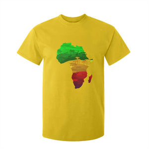 Africa Map T Shirt For Kid Green Yellow Red African Pride