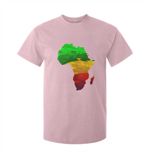 Africa Map T Shirt For Kid Green Yellow Red African Pride