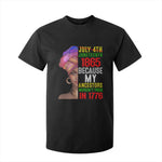 Black Queen Juneteenth 1865 T Shirt For Kid Because My Ancestors Weren't Free in 1776