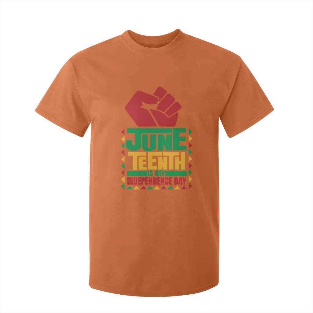 Juneteenth Is My Independence Day T Shirt For Kid Raised Fist