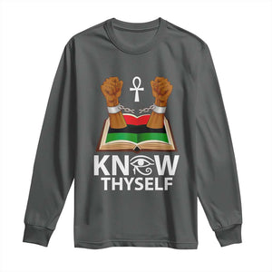 African American History Long Sleeve Shirt Know Thyself Break The Chains