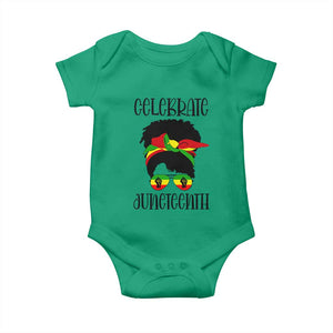 Black Women Baby Onesie Celebrate Juneteenth Messy Bun