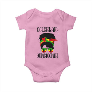 Black Women Baby Onesie Celebrate Juneteenth Messy Bun