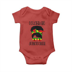 Black Women Baby Onesie Celebrate Juneteenth Messy Bun