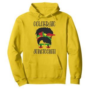 Black Women Hoodie Celebrate Juneteenth Messy Bun