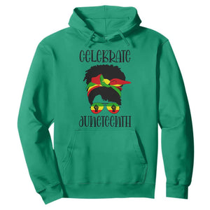 Black Women Hoodie Celebrate Juneteenth Messy Bun