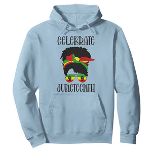 Black Women Hoodie Celebrate Juneteenth Messy Bun