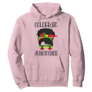 Black Women Hoodie Celebrate Juneteenth Messy Bun