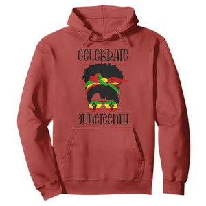 Black Women Hoodie Celebrate Juneteenth Messy Bun