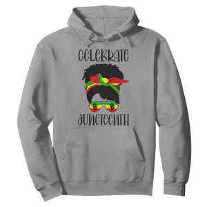 Black Women Hoodie Celebrate Juneteenth Messy Bun