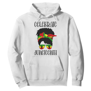 Black Women Hoodie Celebrate Juneteenth Messy Bun