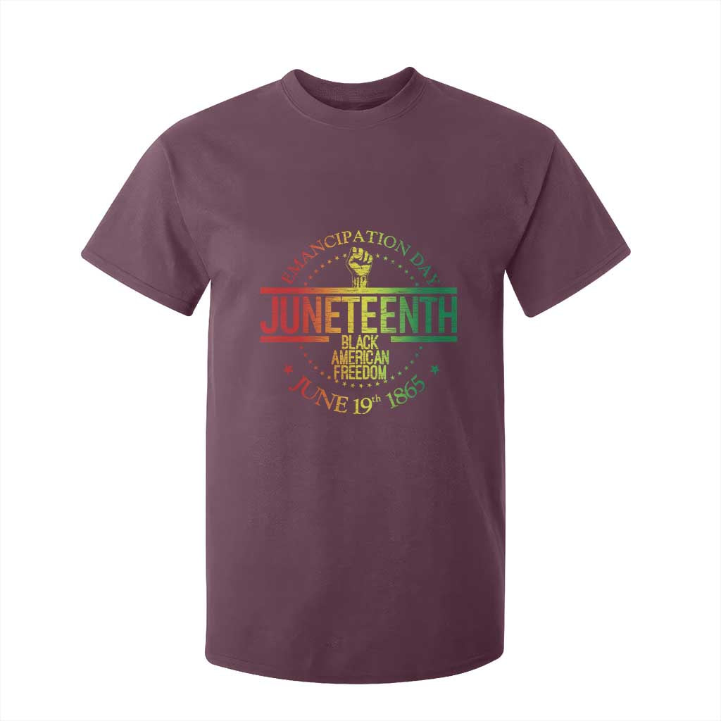 Emancipation Day Juneteenth 1865 T Shirt For Kid Black American Freedom History June 19th