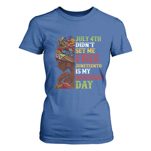 Afro Woman T Shirt For Women Juneteenth is My Independence Day Not July 4th