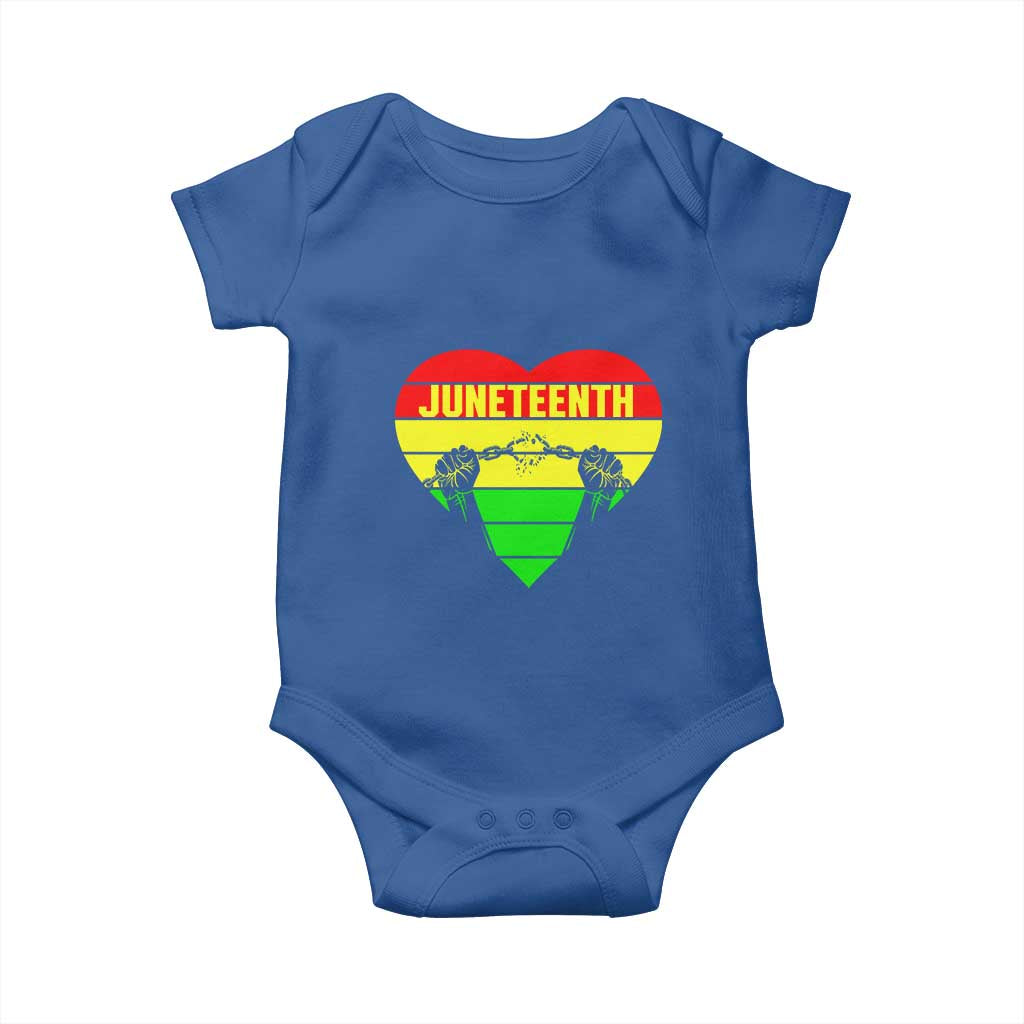 Juneteenth Baby Onesie Breaking Every Chain BHM Heart