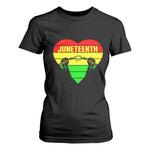 Juneteenth T Shirt For Women Breaking Every Chain BHM Heart