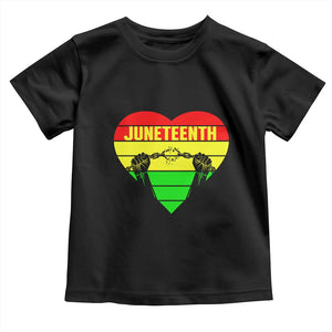 Juneteenth Toddler T Shirt Breaking Every Chain BHM Heart