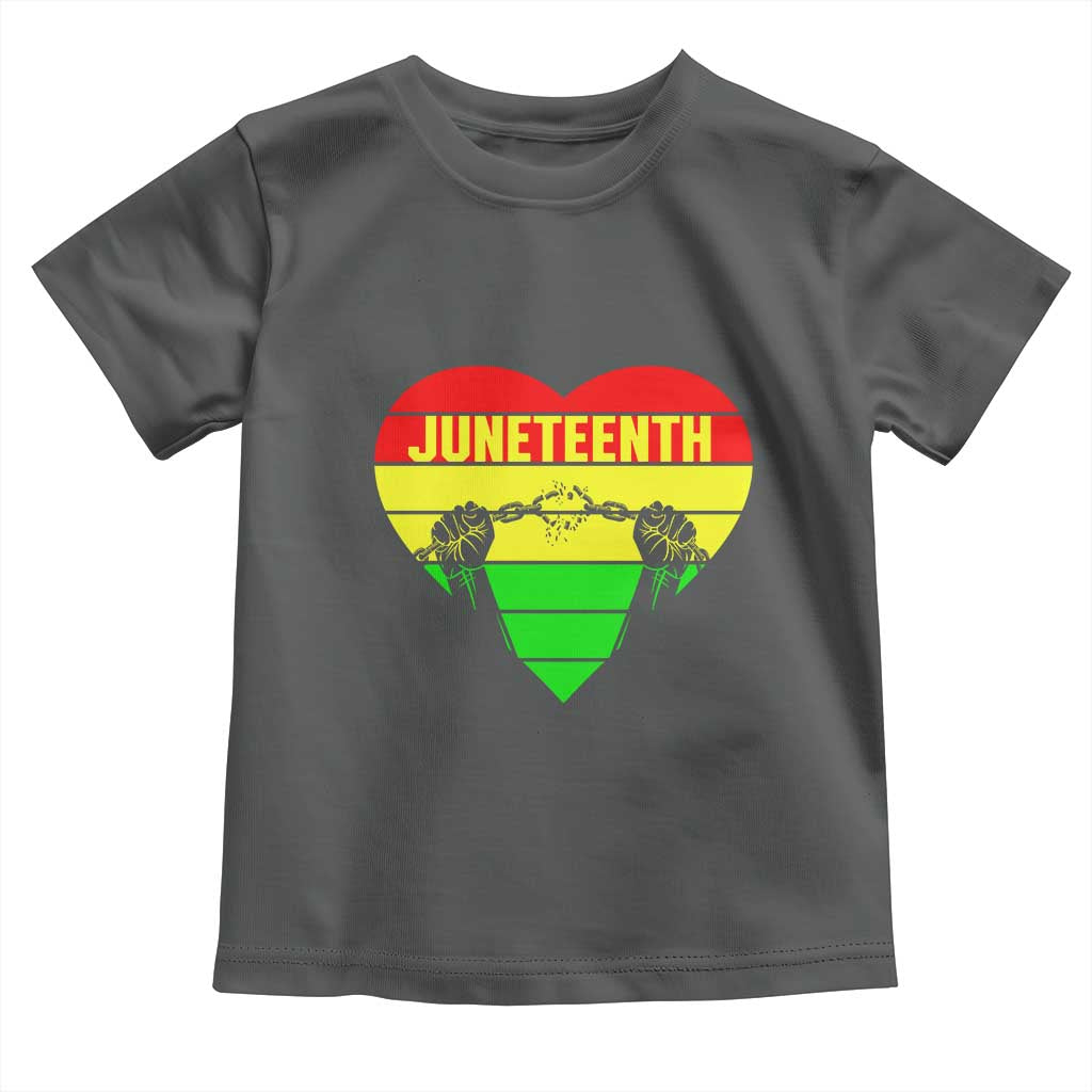 Juneteenth Toddler T Shirt Breaking Every Chain BHM Heart