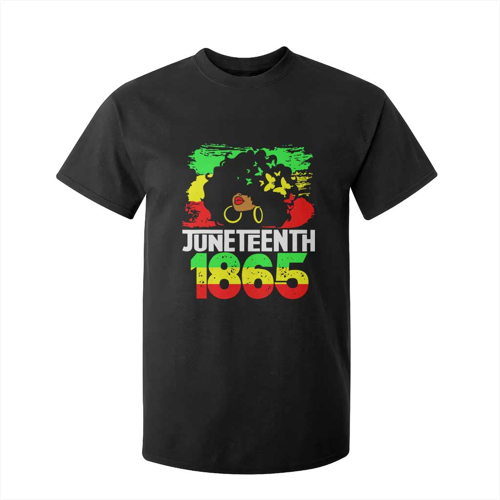 Afro Woman T Shirt For Kid Juneteenth 1865 African Black Pride