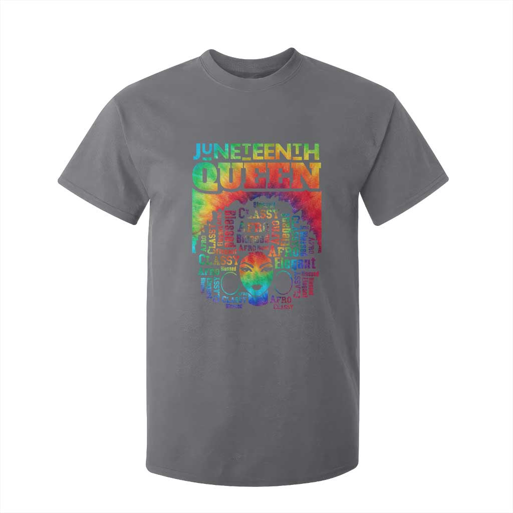 Juneteenth Afro Queen T Shirt For Kid Melanin Black Women Magic Tie Dye
