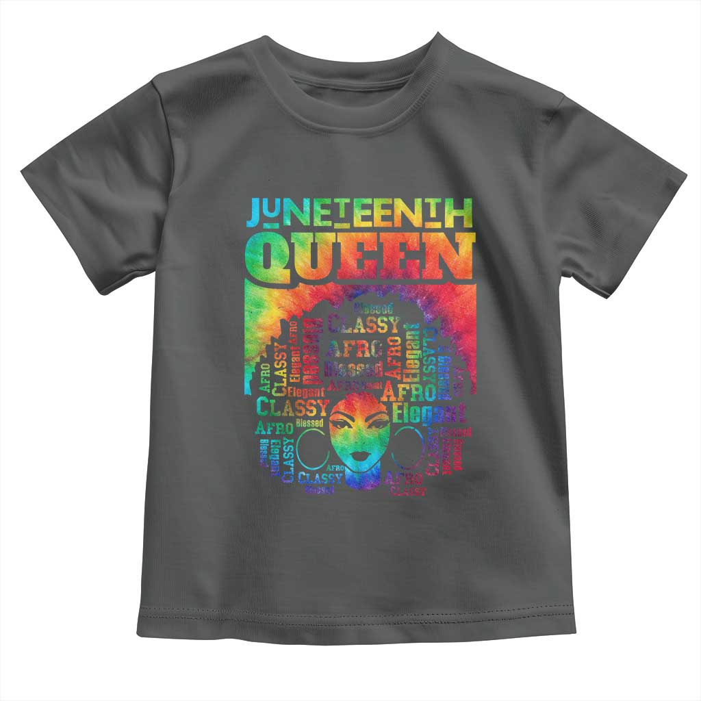 Juneteenth Afro Queen Toddler T Shirt Melanin Black Women Magic Tie Dye