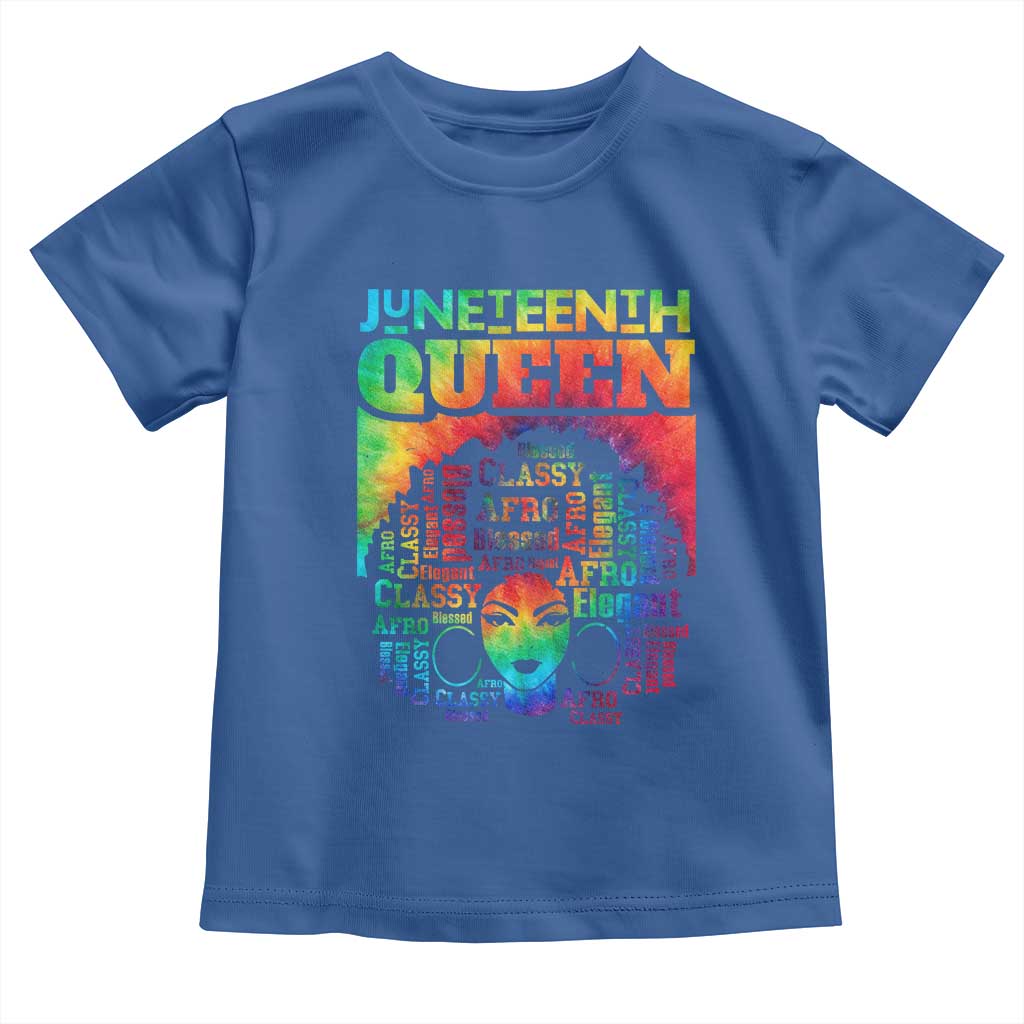 Juneteenth Afro Queen Toddler T Shirt Melanin Black Women Magic Tie Dye