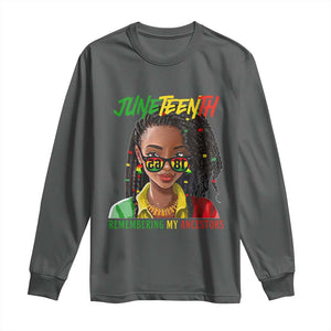 Black Prince Juneteenth 1865 Long Sleeve Shirt Loc'd Hair Remembering My Ancestor for Women