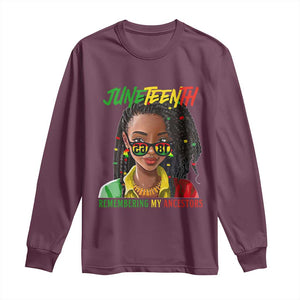 Black Prince Juneteenth 1865 Long Sleeve Shirt Loc'd Hair Remembering My Ancestor for Women