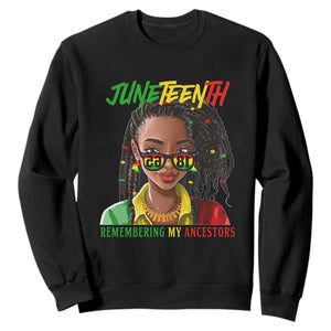 Black Prince Juneteenth 1865 Sweatshirt Loc'd Hair Remembering My Ancestor for Women